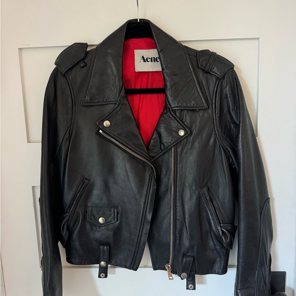 Acne Black Leather Jacket